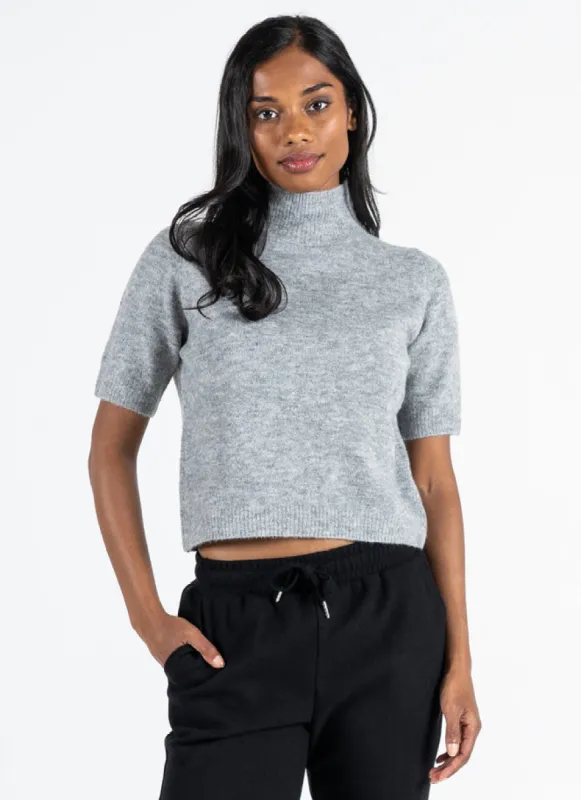 S/S Mock Neck Lightweight Sweater sold by C’est Moi