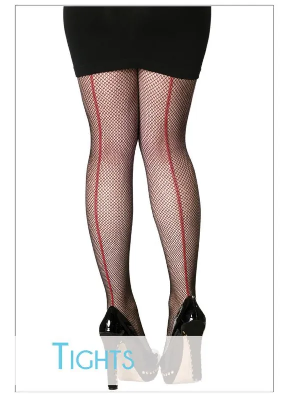 Fishnet With Red Back Stitch sold by C’est Moi