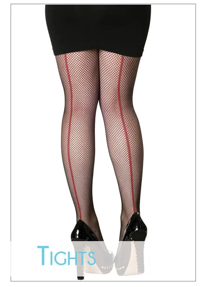 Fishnet With Red Back Stitch sold by C’est Moi