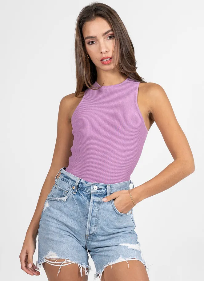 Ottoman Rib High Neck Tank sold by C’est Moi product image thumbnail 4