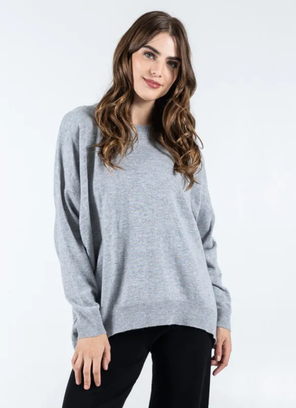 Relaxed Fit Light Weight Crew Neck Sweater sold by C’est Moi