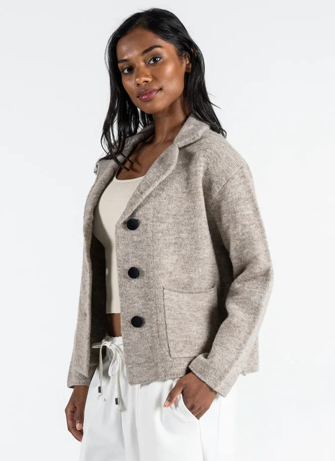 Crop Sweater Blazer sold by C’est Moi product image thumbnail 3