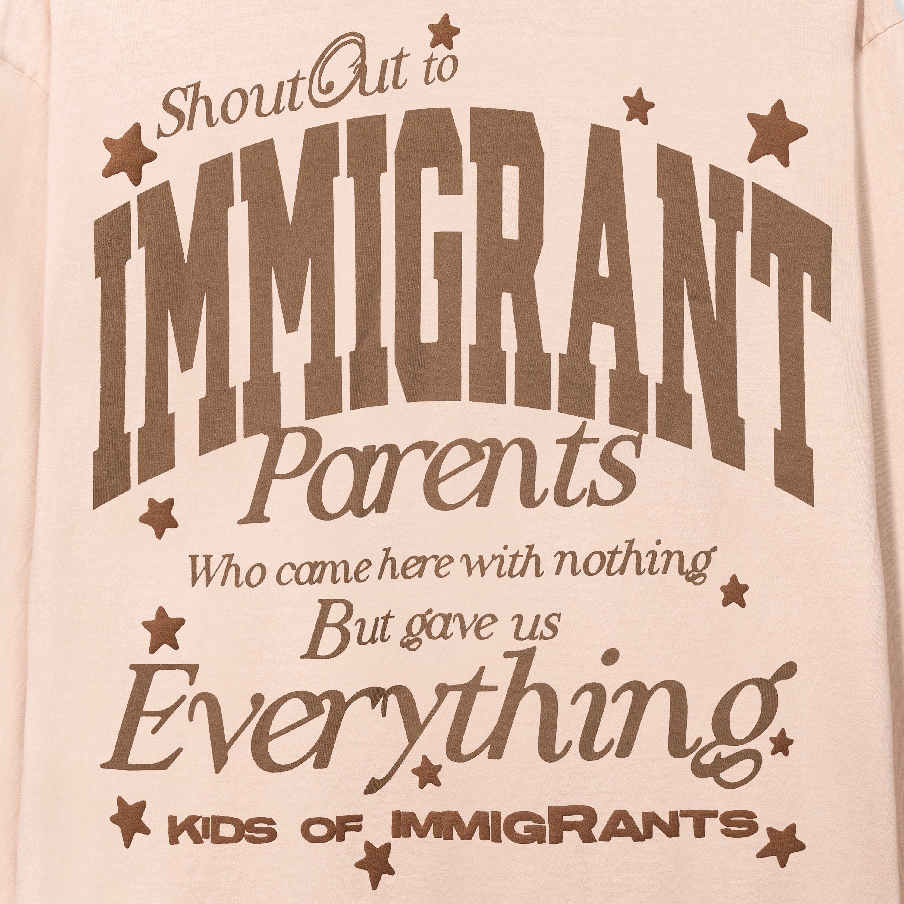 THIS IS FOR OUR FAMILY L/S TEE sold by Kids of Immigrants product image thumbnail 4