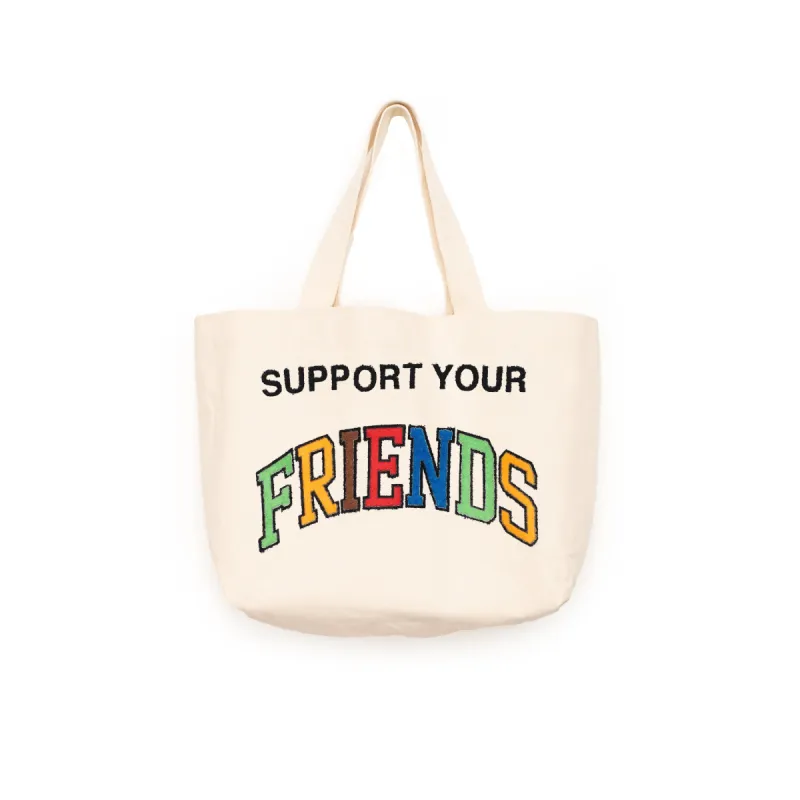 SUPPORT YOUR FRIENDS TOTE BAG - NATURAL MULTI sold by Kids of Immigrants