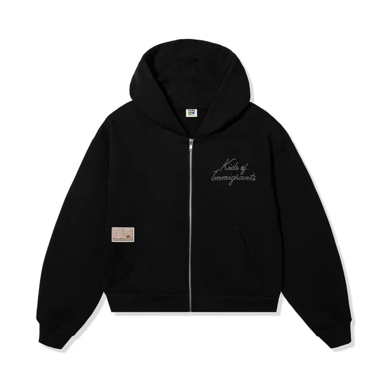 KOI Rhinestone Cropped Womens Hoodie sold by Kids of Immigrants