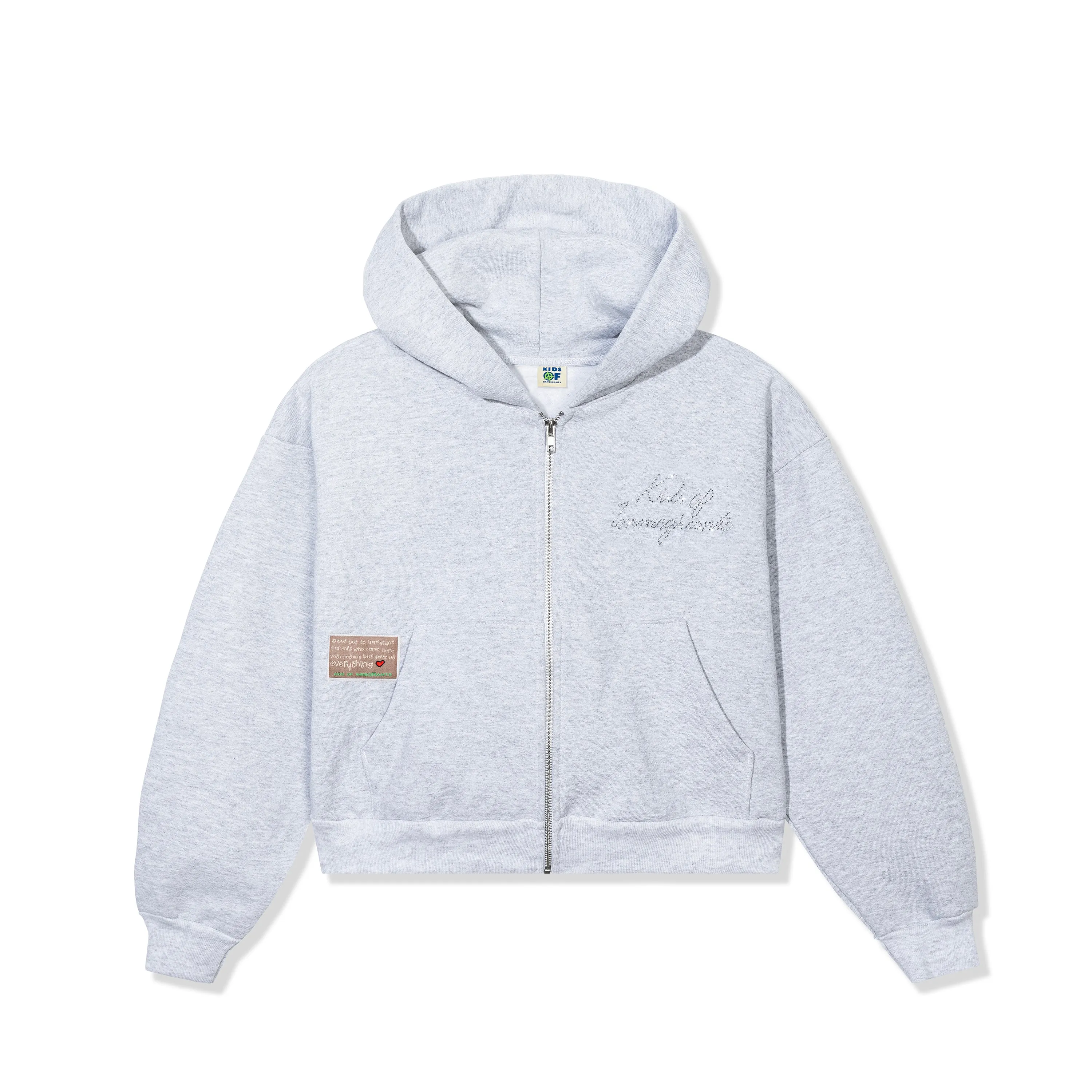 KOI Rhinestone Cropped Womens Hoodie sold by Kids of Immigrants