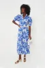 Blue Floral Ruffle Collar Louisa Maxi Dress sold by Tuckernuck