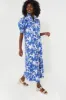 Blue Floral Ruffle Collar Louisa Maxi Dress sold by Tuckernuck