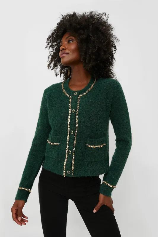 Gold Trimmed Eileen Cardigan sold by Tuckernuck