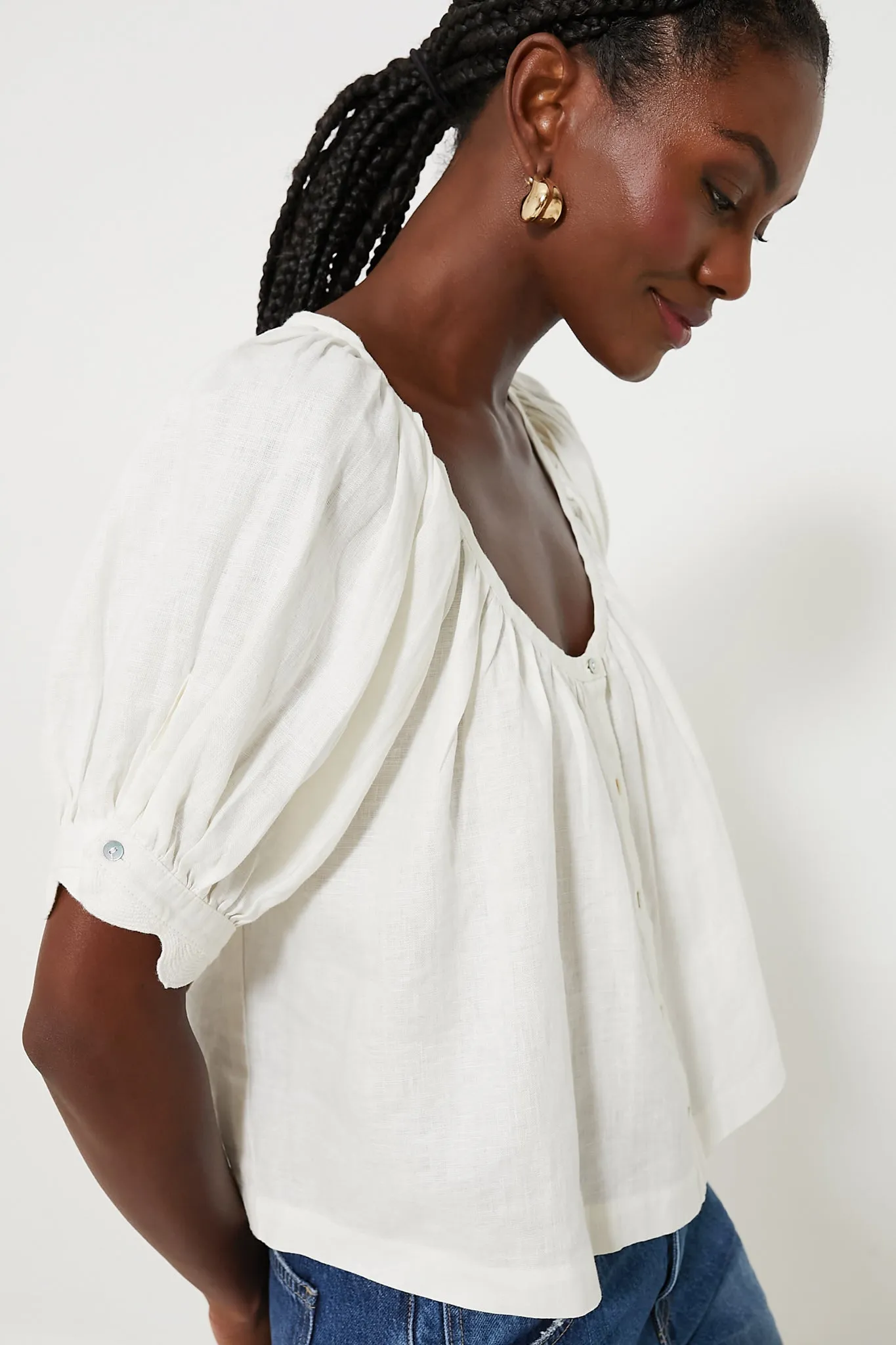 White Linen Tully Top sold by Tuckernuck product image thumbnail 4
