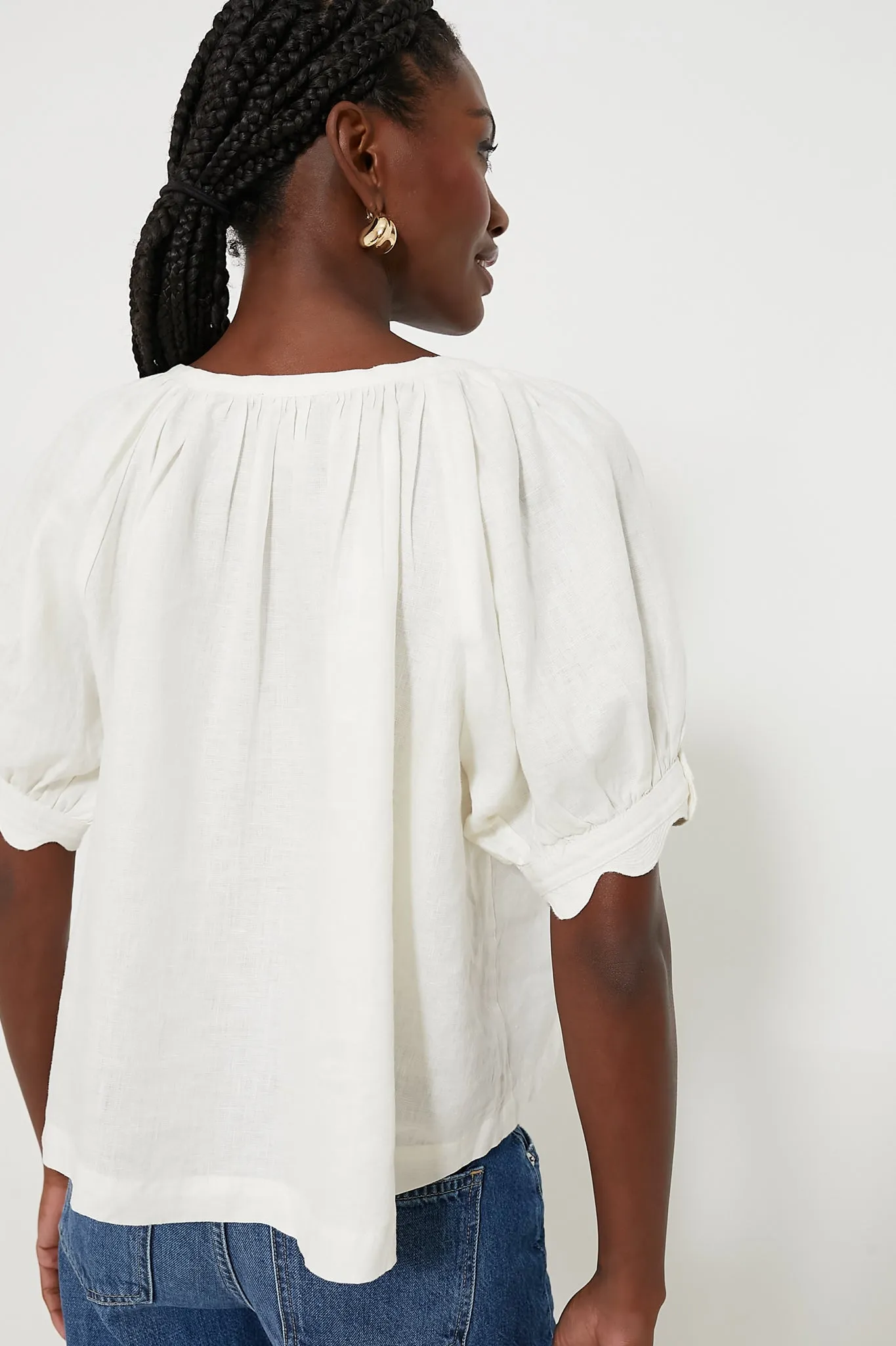 White Linen Tully Top sold by Tuckernuck product image thumbnail 5