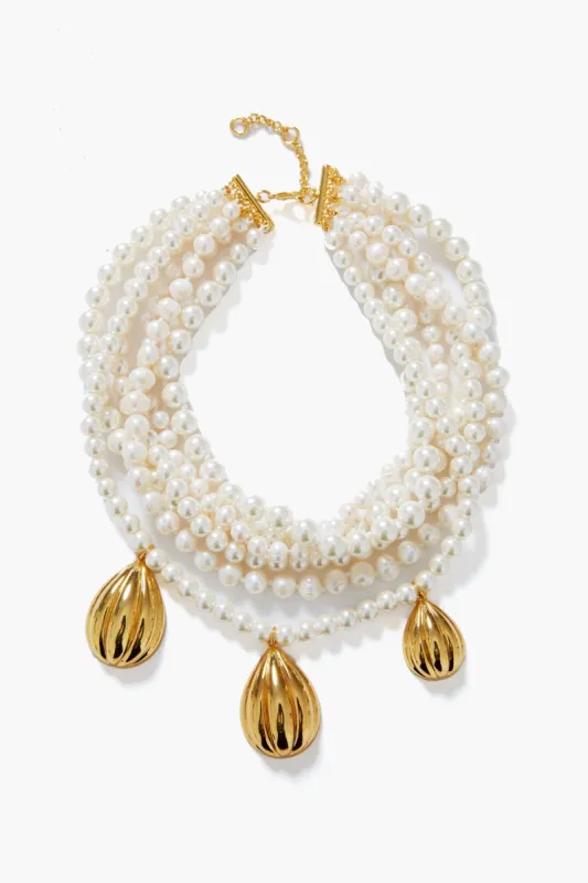 Pearl and Gold Serena Necklace sold by Tuckernuck