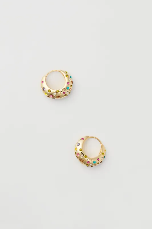 Multi Evelyn Hoops made by Mignonne Gavigan