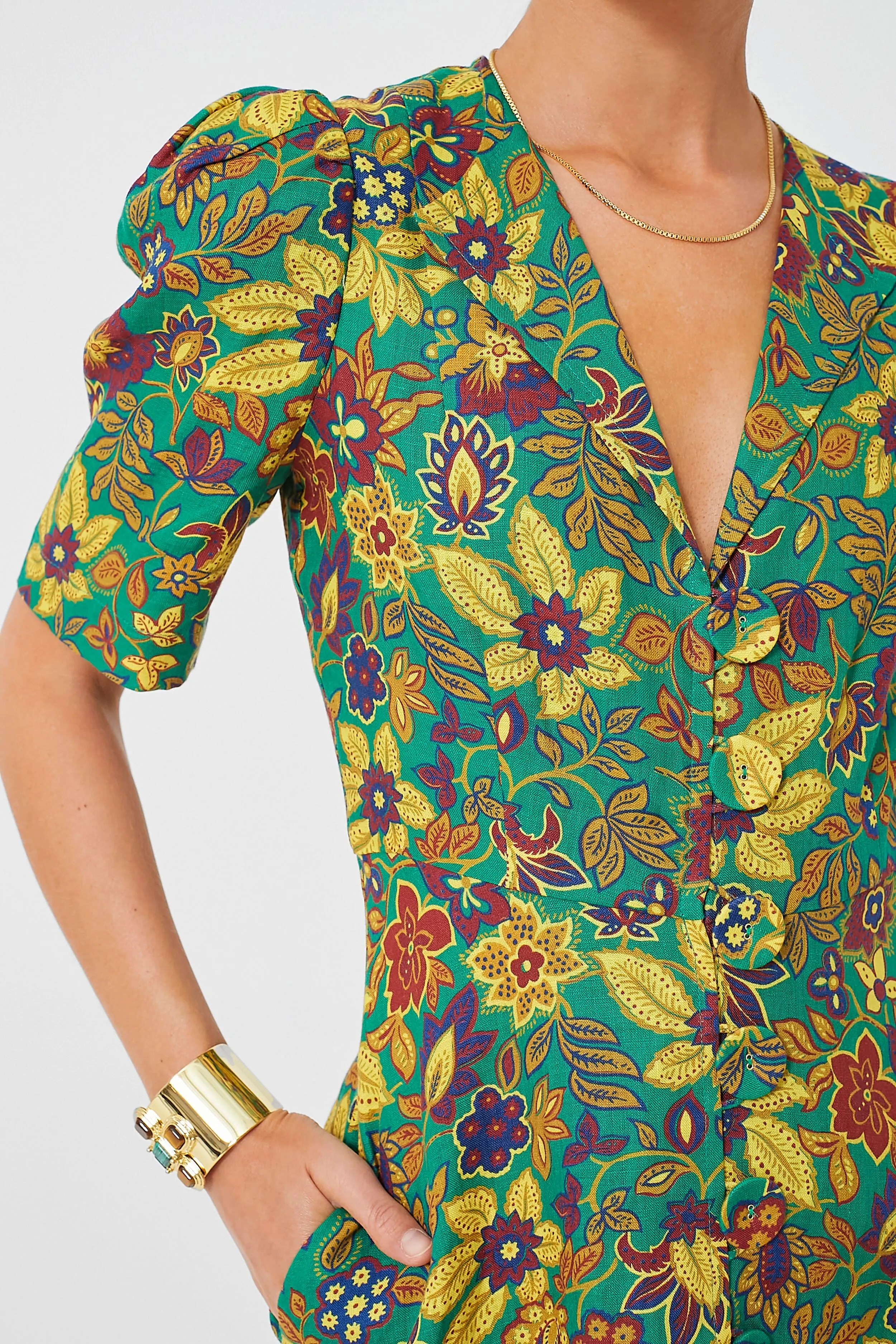 Emerald Isabella V Midi Dress sold by Tuckernuck product image thumbnail 5