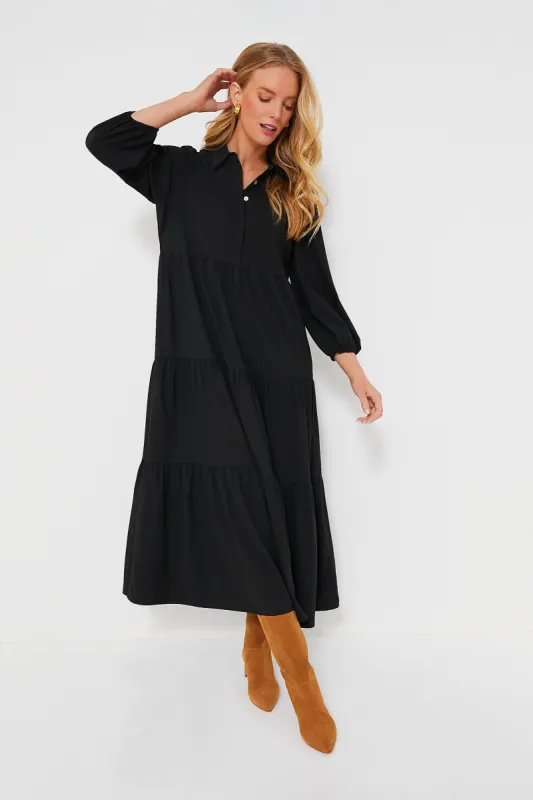 Black Crepe Mabel Maxi Dress sold by Tuckernuck