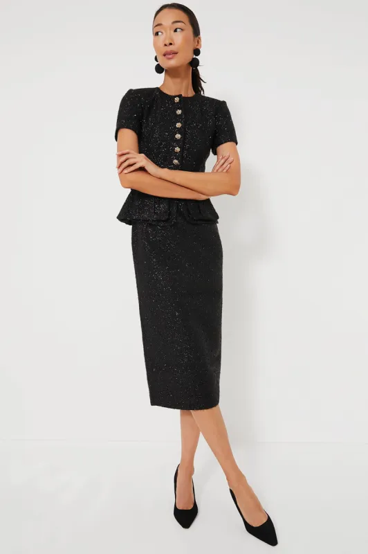 Black Tinsel Boucle Tailored Midi Dress sold by Tuckernuck