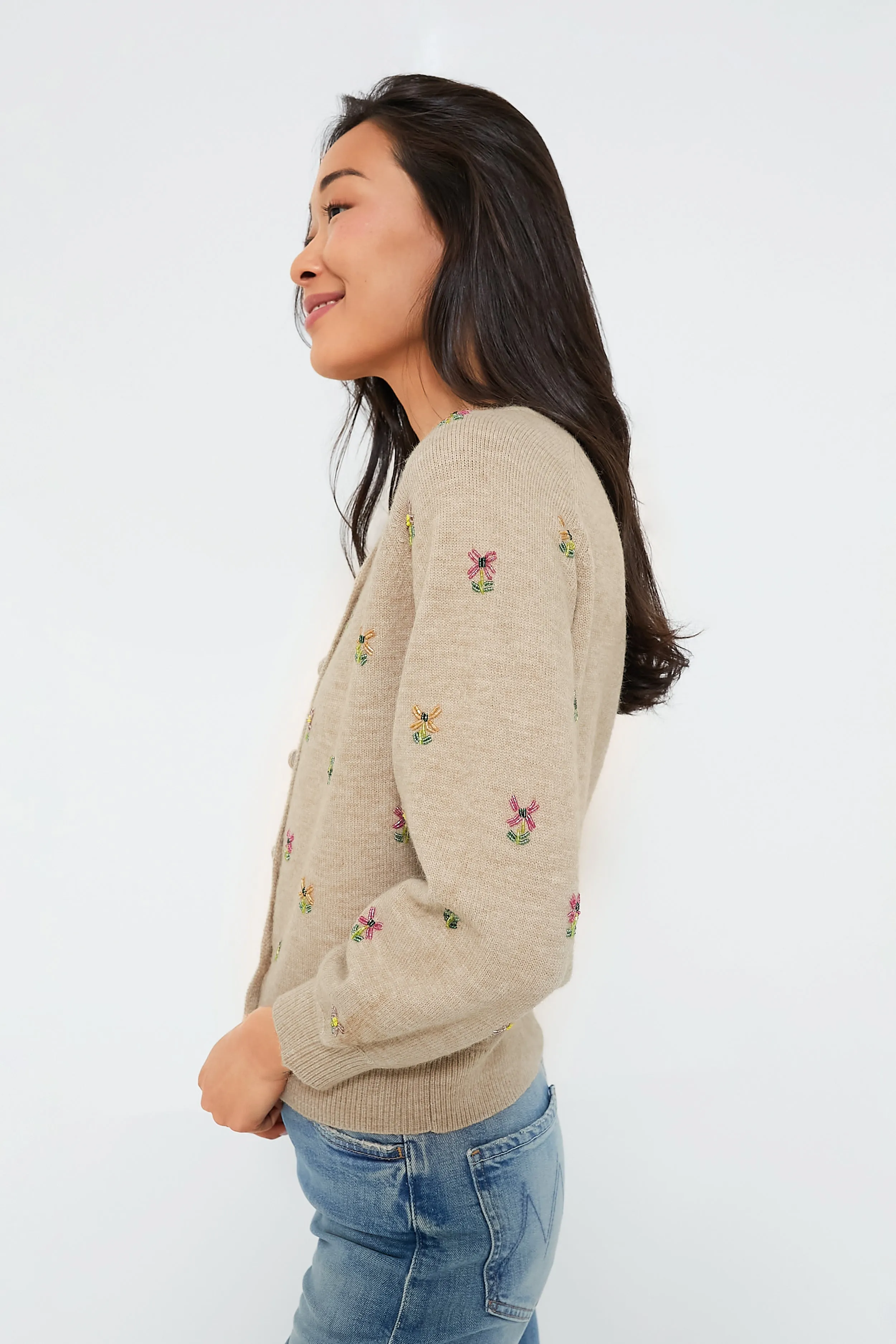 Multi Floral Embellishment Elsie Cardigan sold by Tuckernuck product image thumbnail 3