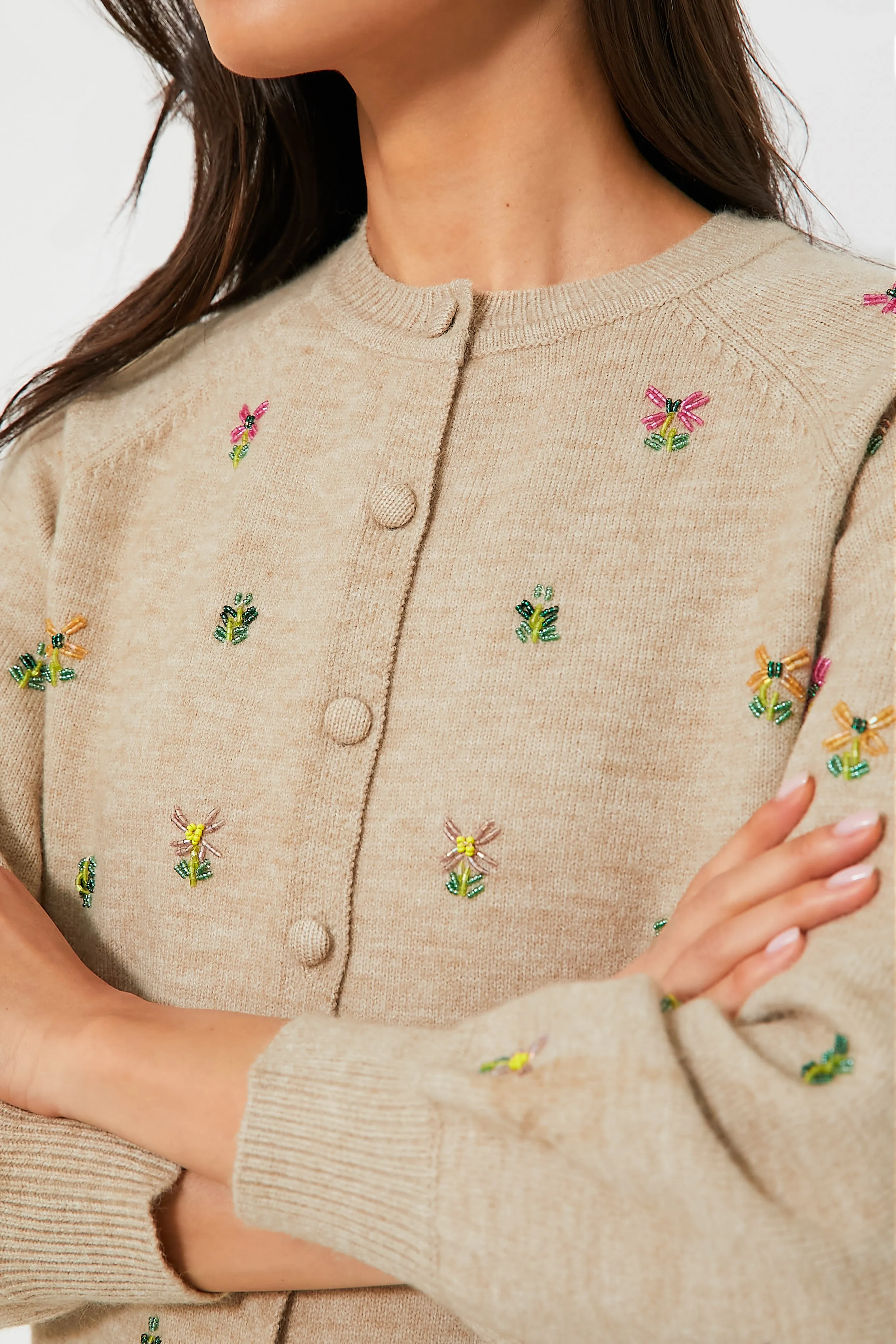 Multi Floral Embellishment Elsie Cardigan sold by Tuckernuck product image thumbnail 2