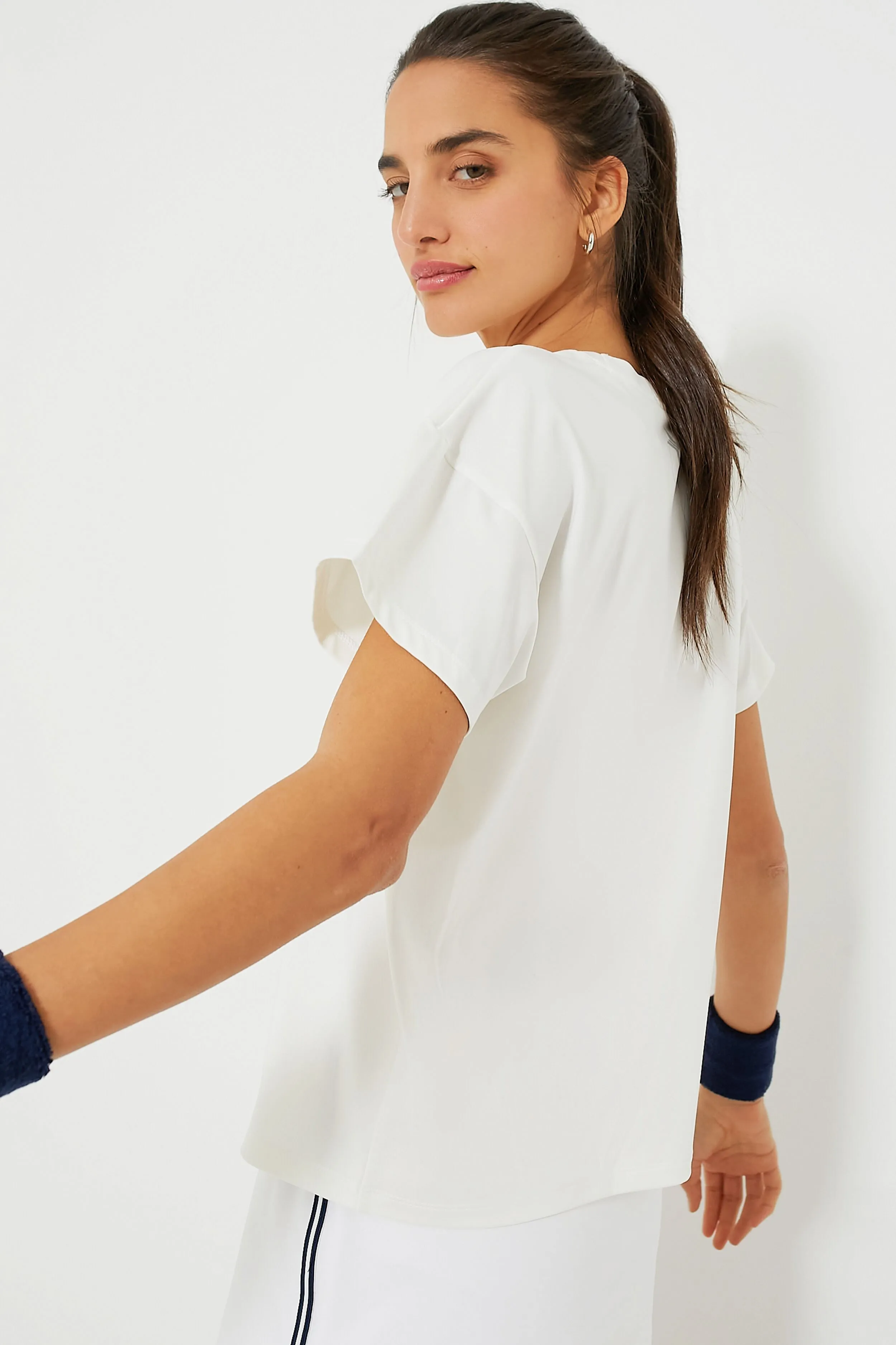 White Short Sleeve Ryan Boyfriend Tee sold by Tuckernuck product image thumbnail 3