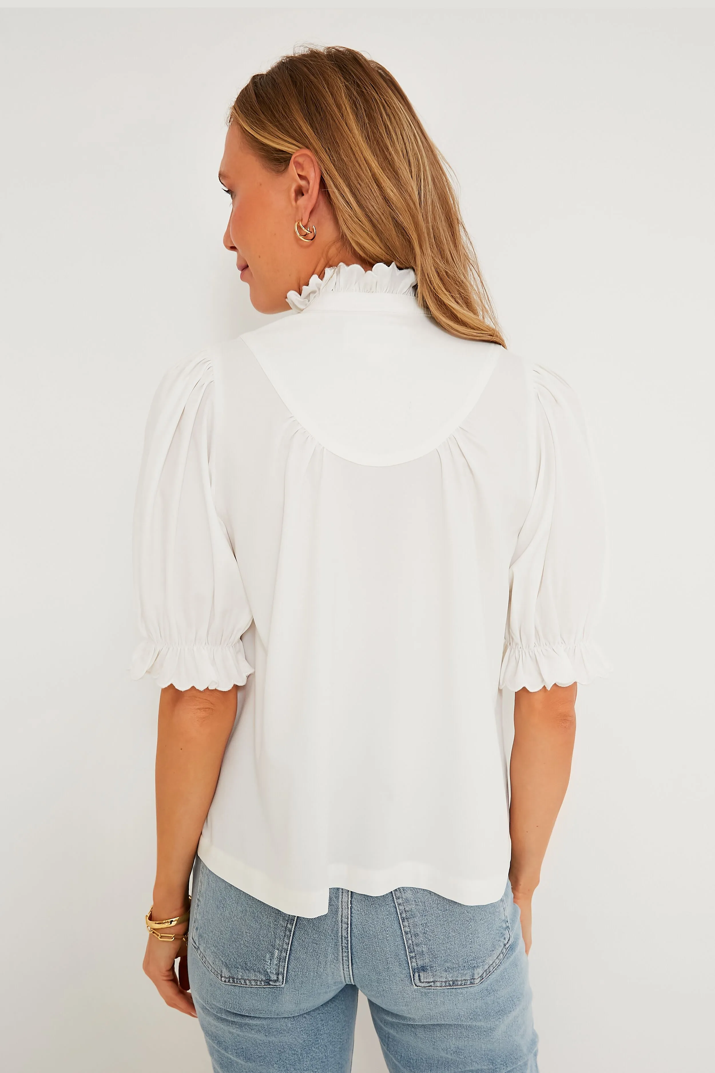 White Selena Blouse sold by Tuckernuck product image thumbnail 4
