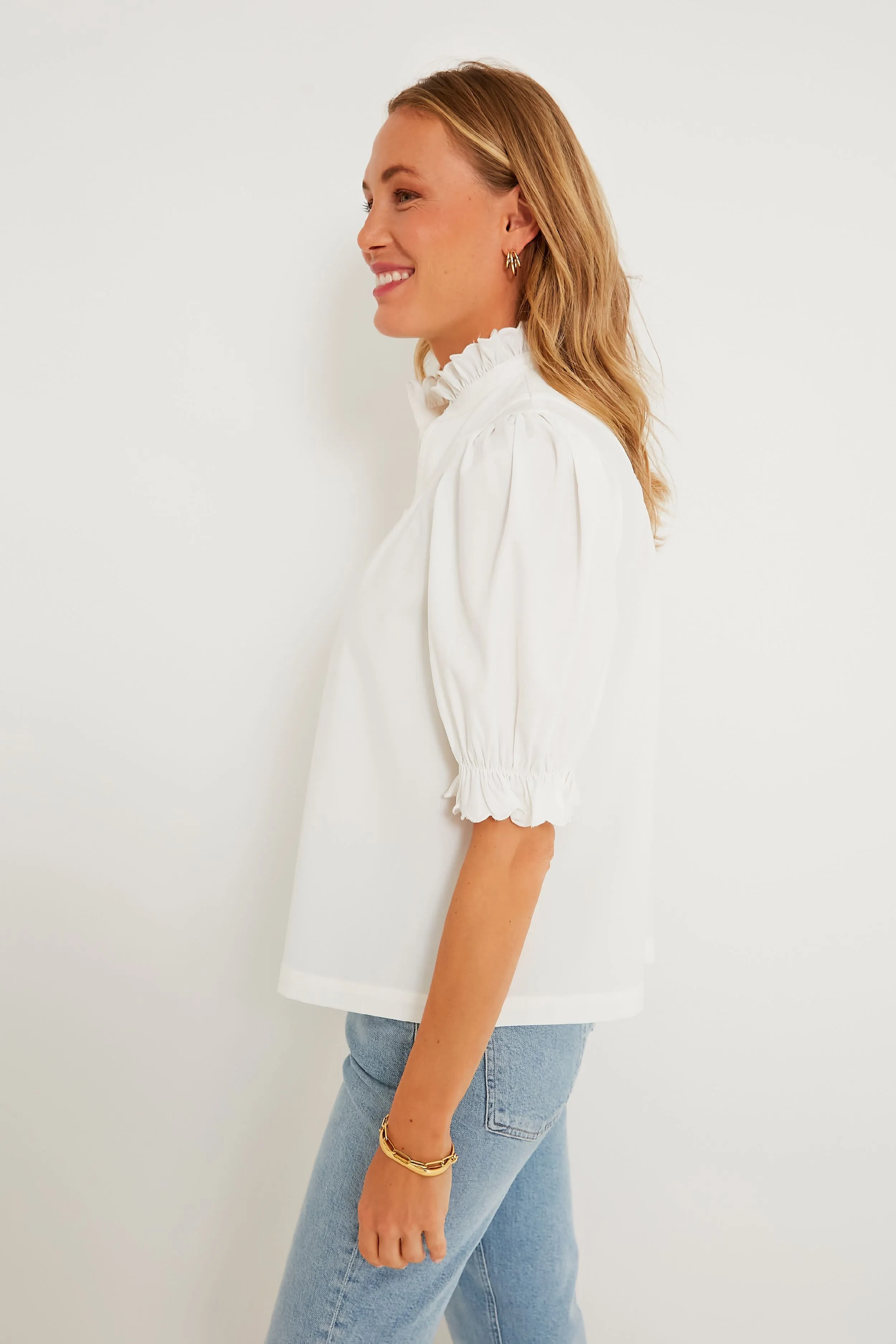 White Selena Blouse sold by Tuckernuck product image thumbnail 3