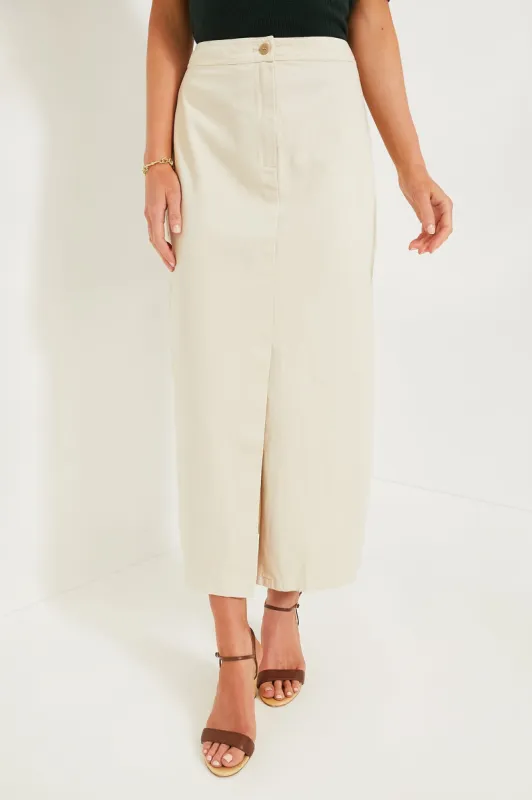 Ecru Denim Lia Skirt sold by Tuckernuck