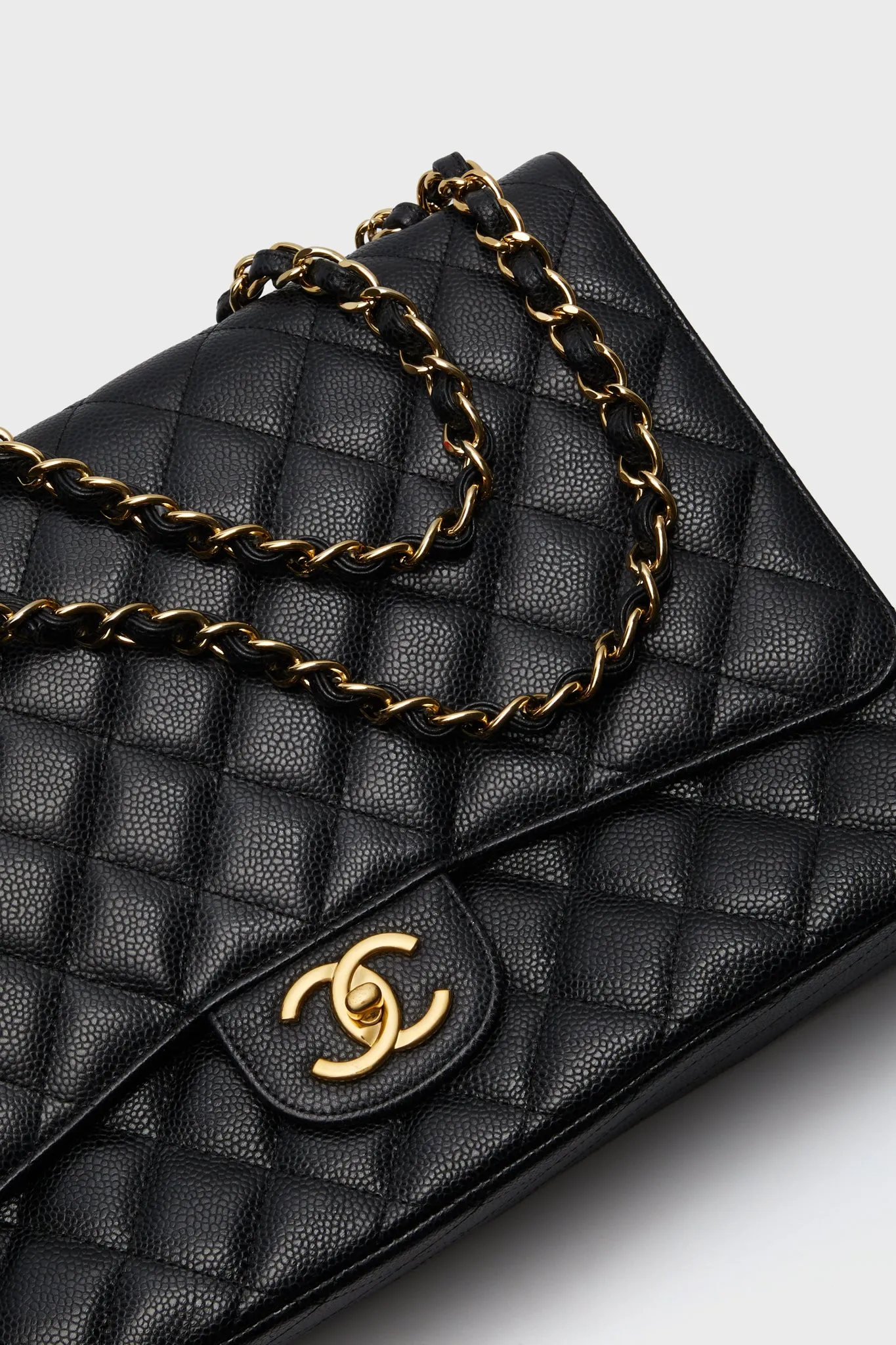 CHANEL Black Caviar Quilted Maxi Double Flap Shoulder Bag sold by Tuckernuck product image thumbnail 4