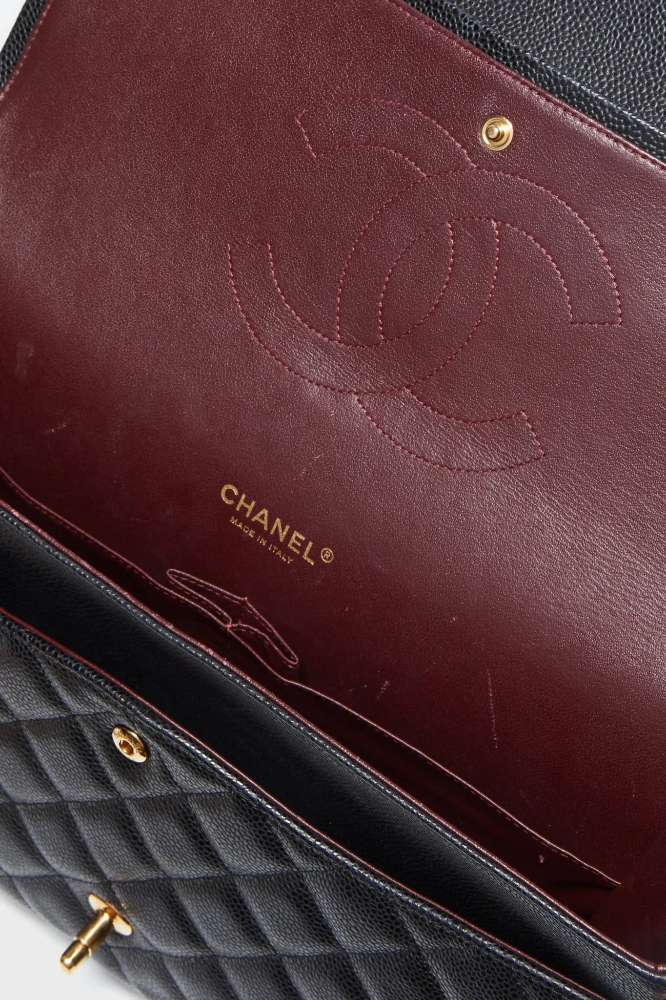 CHANEL Black Caviar Quilted Maxi Double Flap Shoulder Bag sold by Tuckernuck product image thumbnail 5