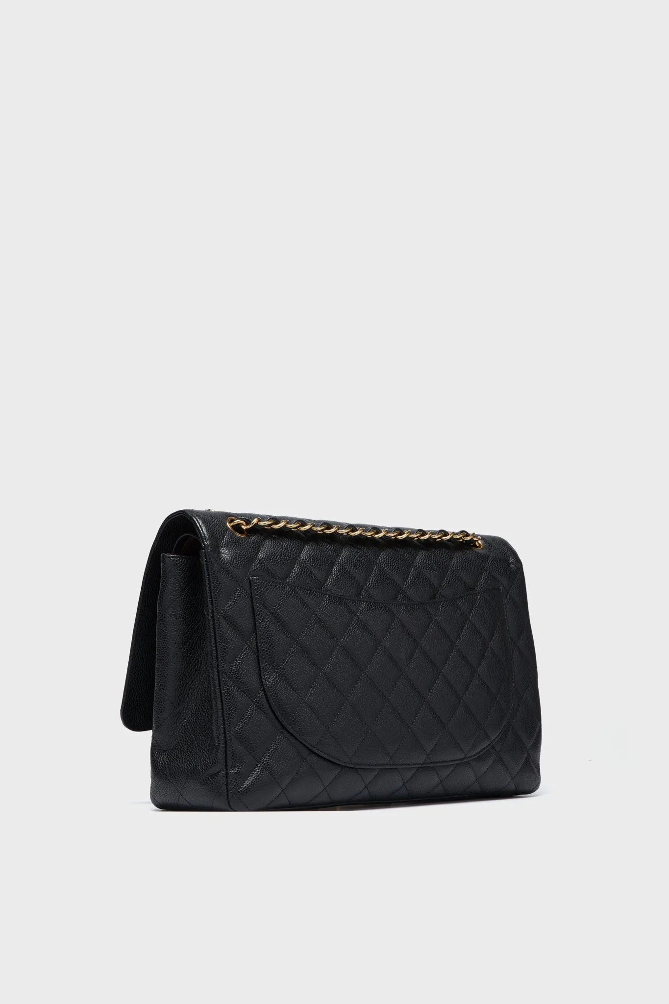 CHANEL Black Caviar Quilted Maxi Double Flap Shoulder Bag sold by Tuckernuck product image thumbnail 3