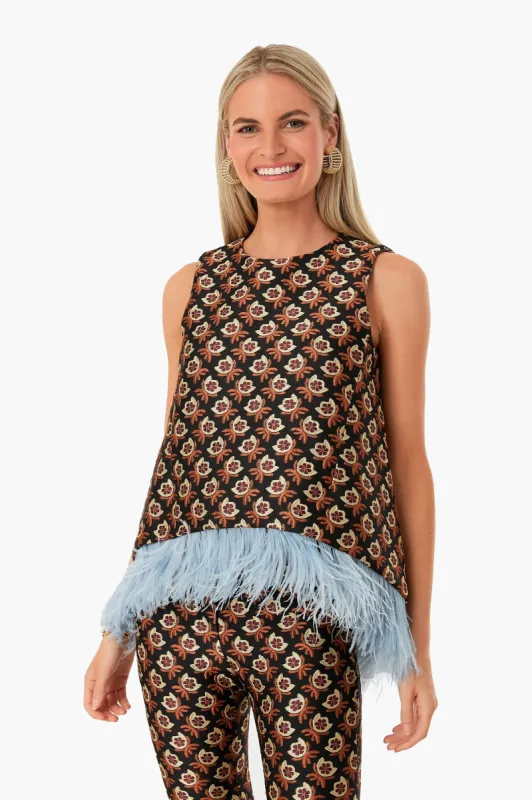 Jacquard Bella Feather La Scala Top sold by Tuckernuck