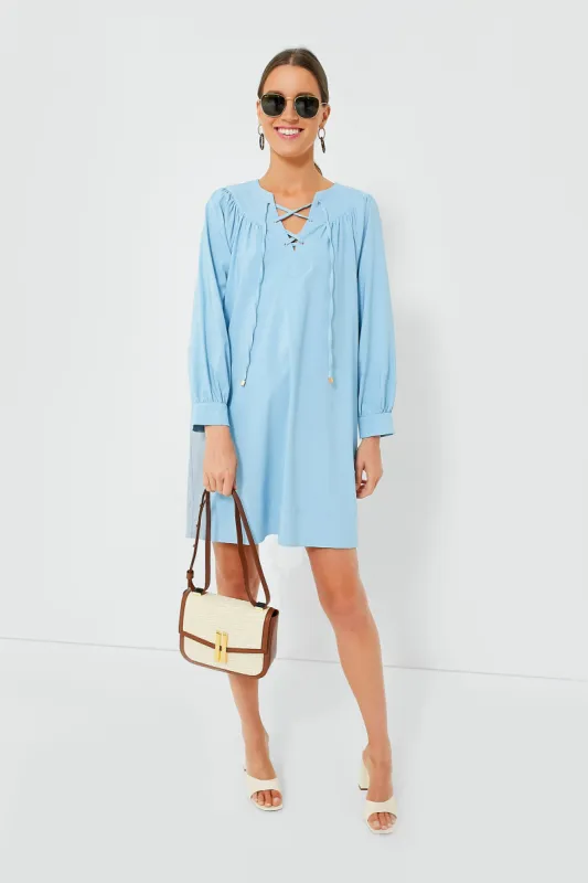 Blue Tie Front Robbie Dress sold by Tuckernuck