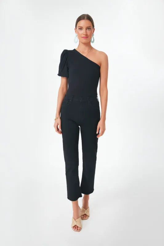 Black Penelope One Shoulder Top sold by Tuckernuck