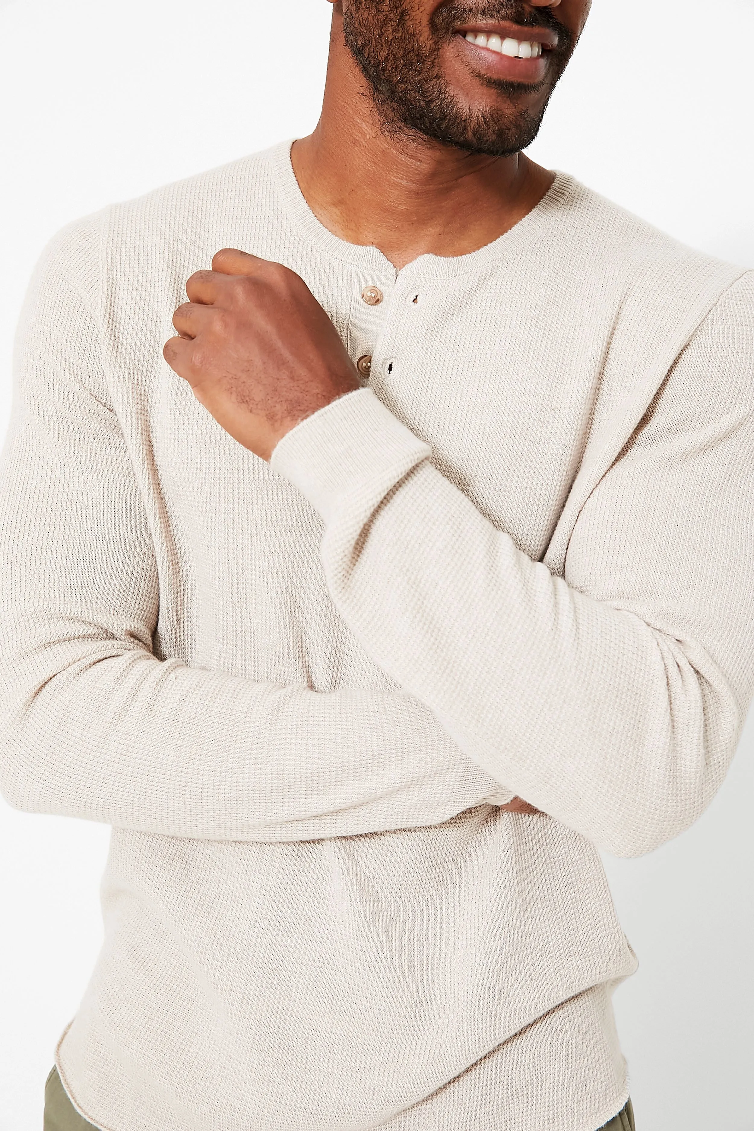 Oyster Midweight Sweater Henley sold by Tuckernuck product image thumbnail 5