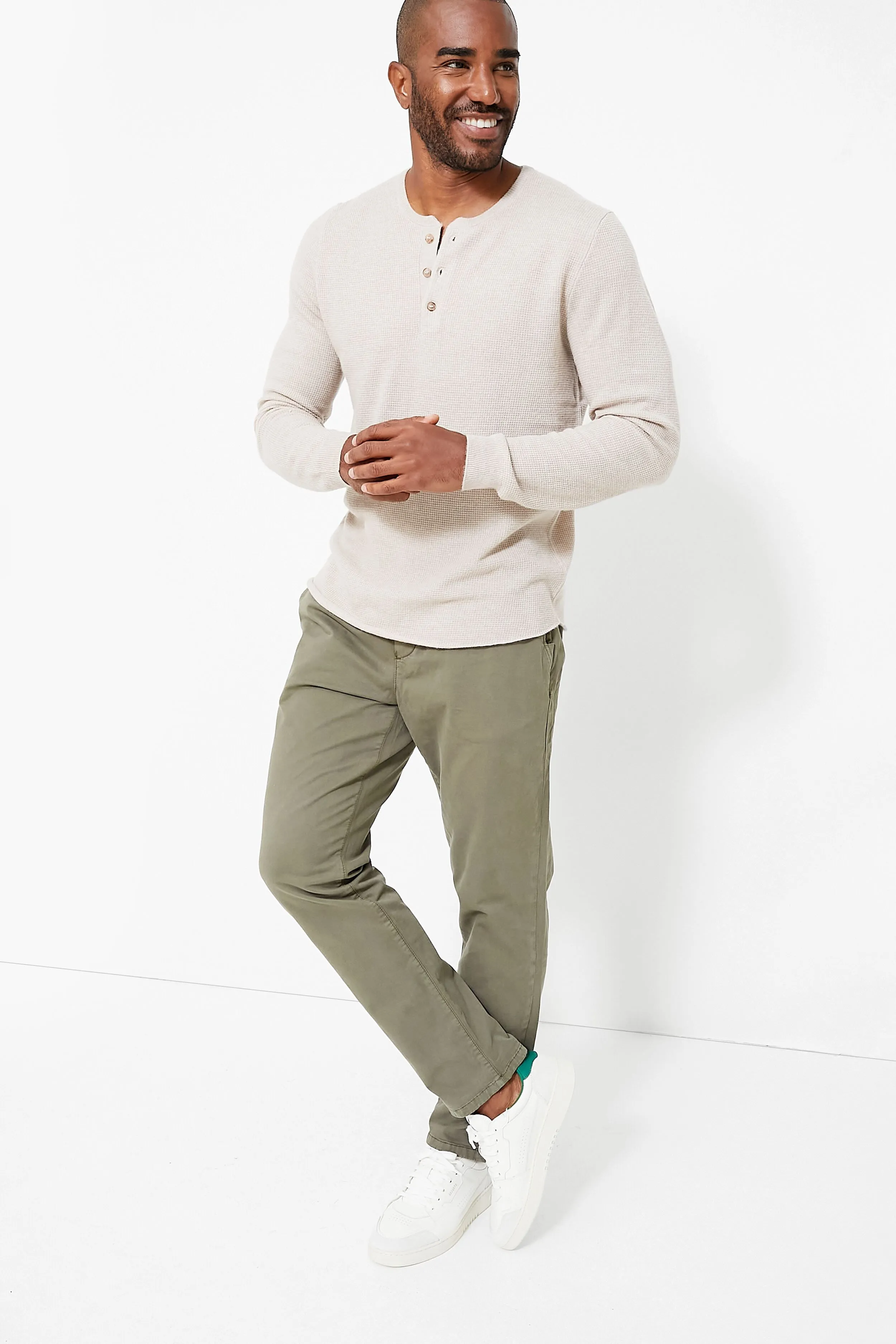 Oyster Midweight Sweater Henley sold by Tuckernuck product image thumbnail 2