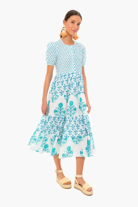 Turquoise Daphne Dress sold by Tuckernuck