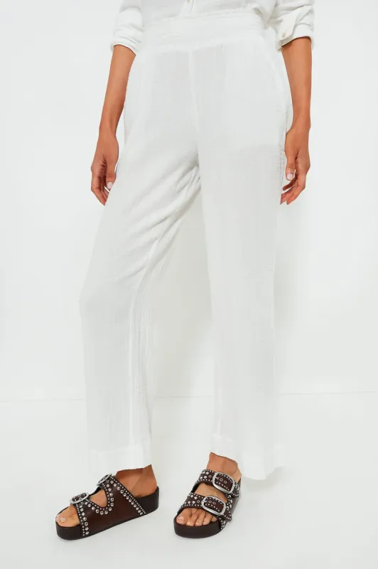 White Dream Cotton Gauze Wide Leg Pant sold by Tuckernuck