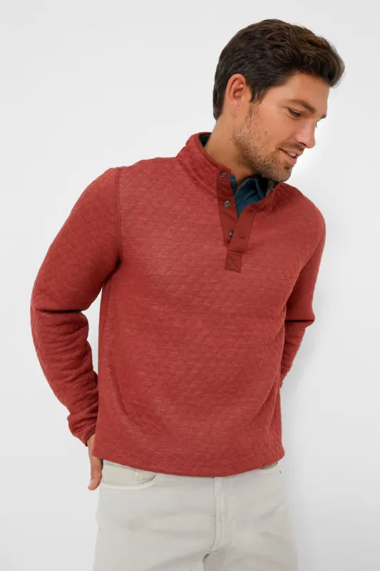 Henna Vintage Khaki Corbet Reversible Pullover sold by Tuckernuck