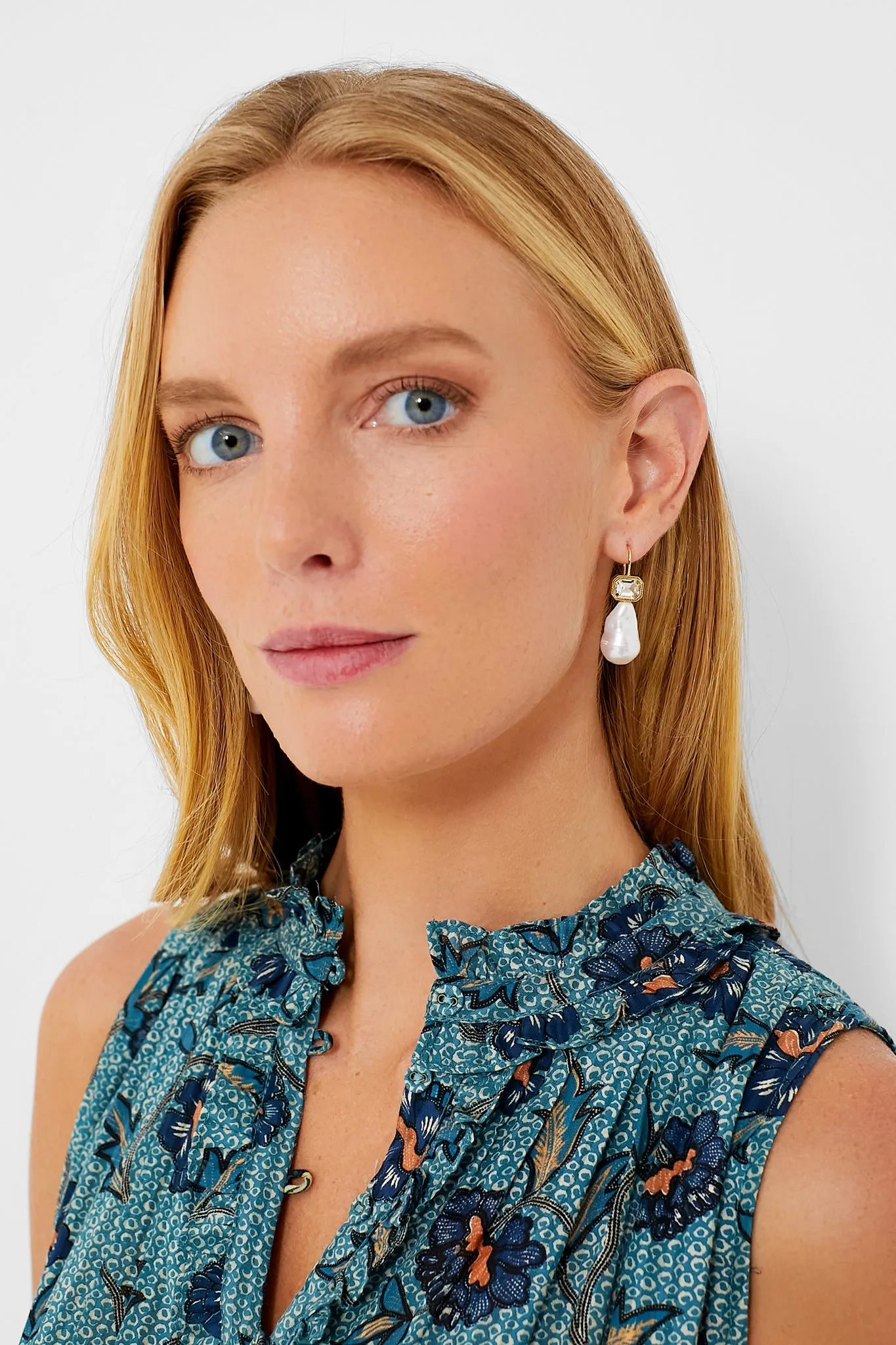 Pearl and Crystal Dangle Earrings sold by Tuckernuck product image thumbnail 5