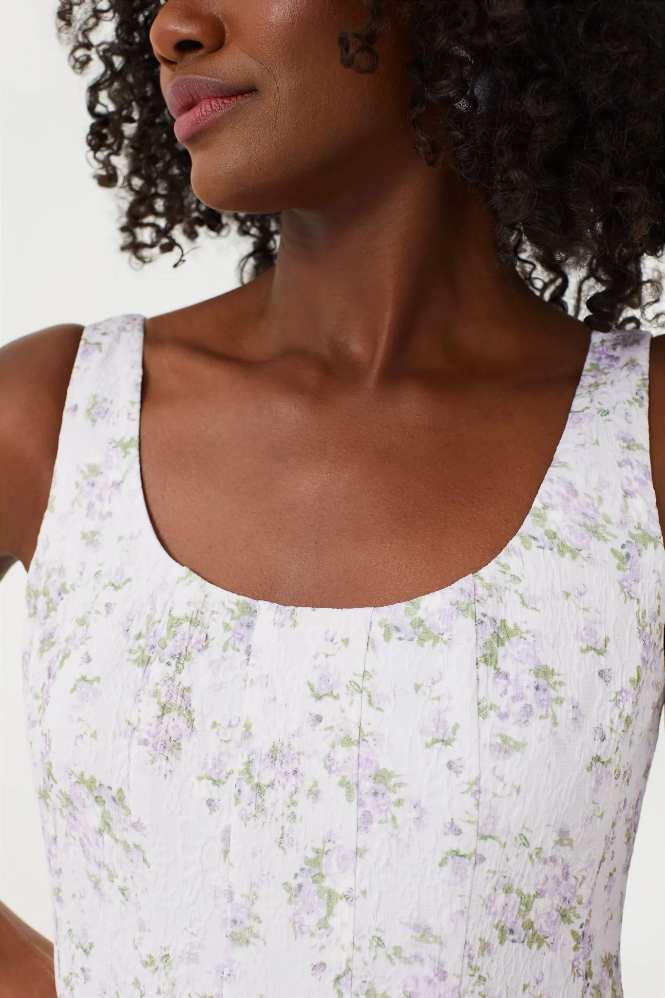 Lavender Floral Jacquard Essie Maxi Dress sold by Tuckernuck product image thumbnail 2