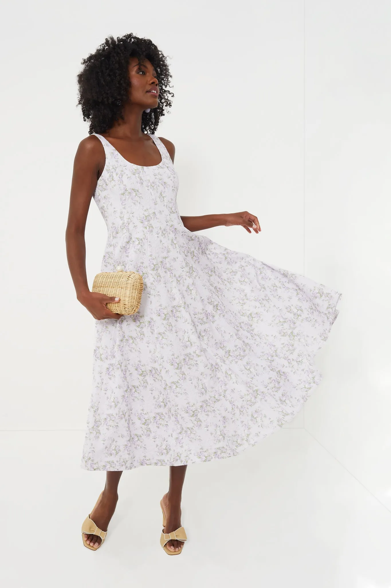 Lavender Floral Jacquard Essie Maxi Dress sold by Tuckernuck