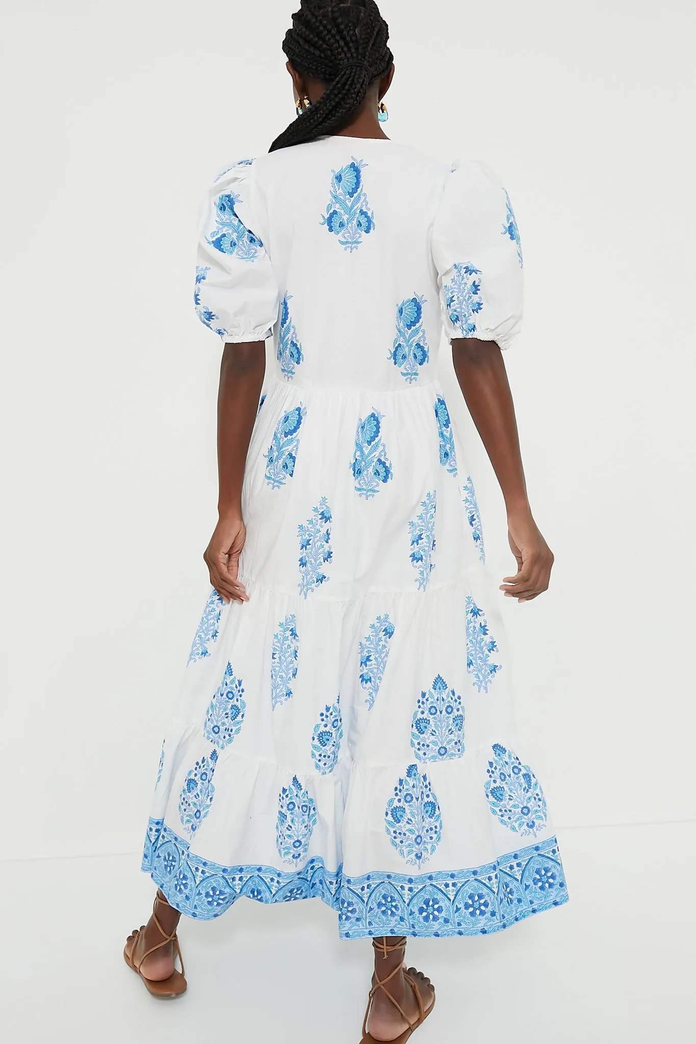 Laguna Blue Puff Sleeve Maxi Dress sold by Tuckernuck product image thumbnail 4