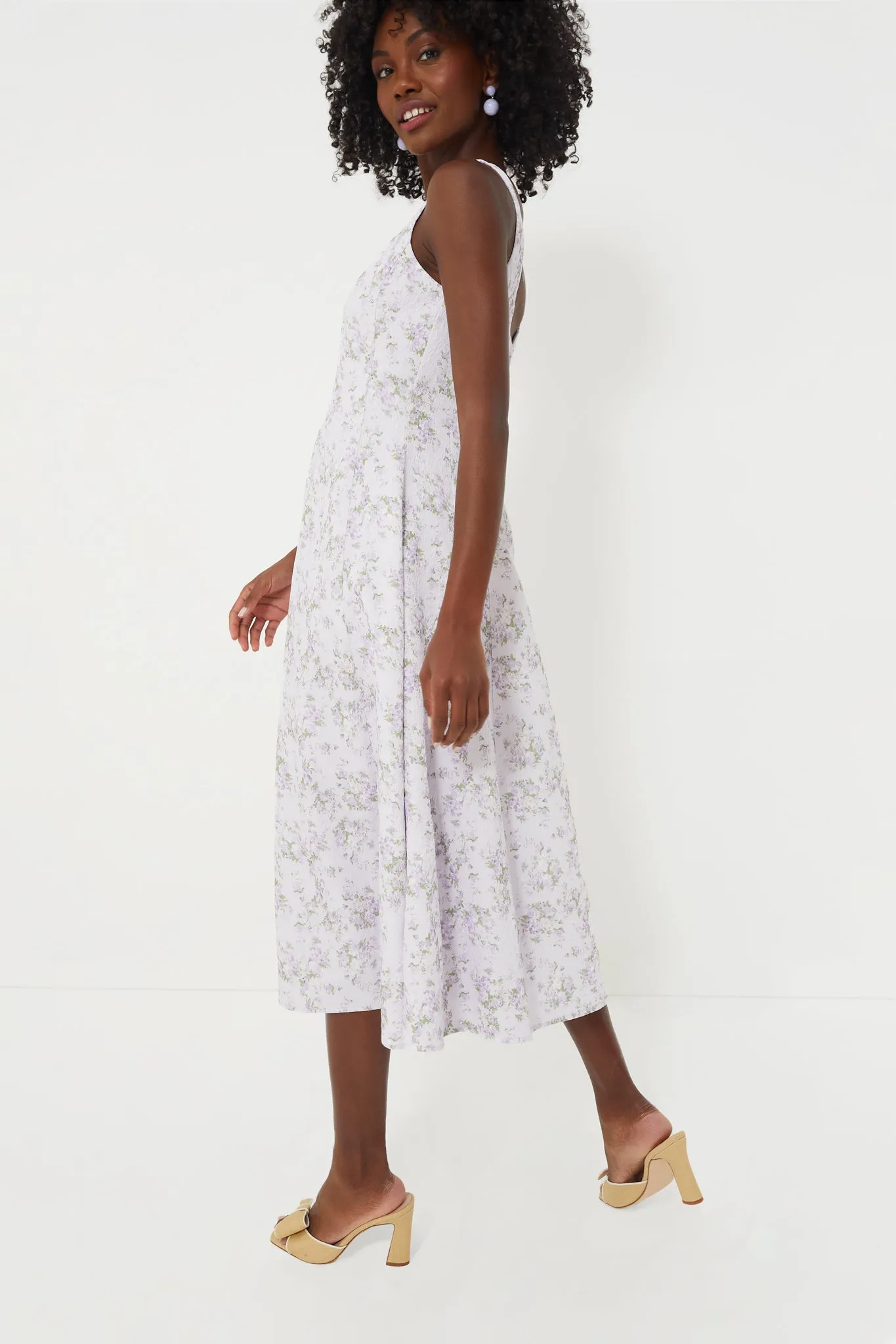 Lavender Floral Jacquard Essie Maxi Dress sold by Tuckernuck product image thumbnail 3