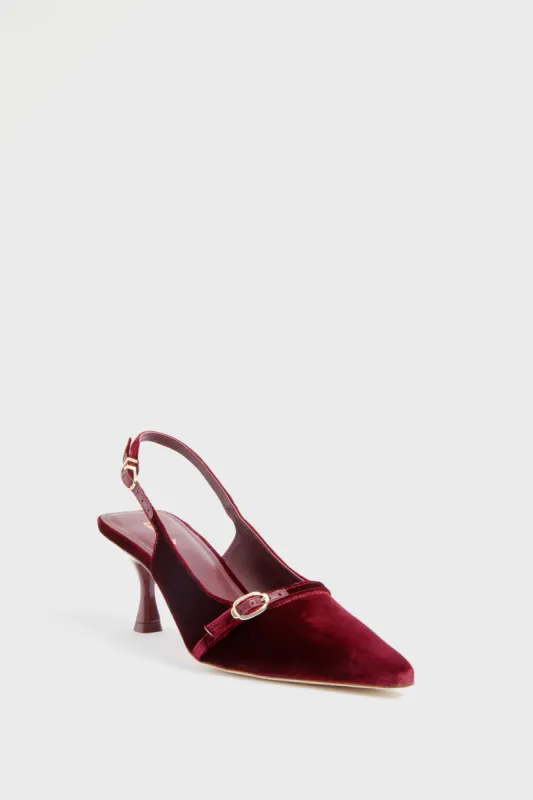 Wine Velvet Ines Heels sold by Tuckernuck