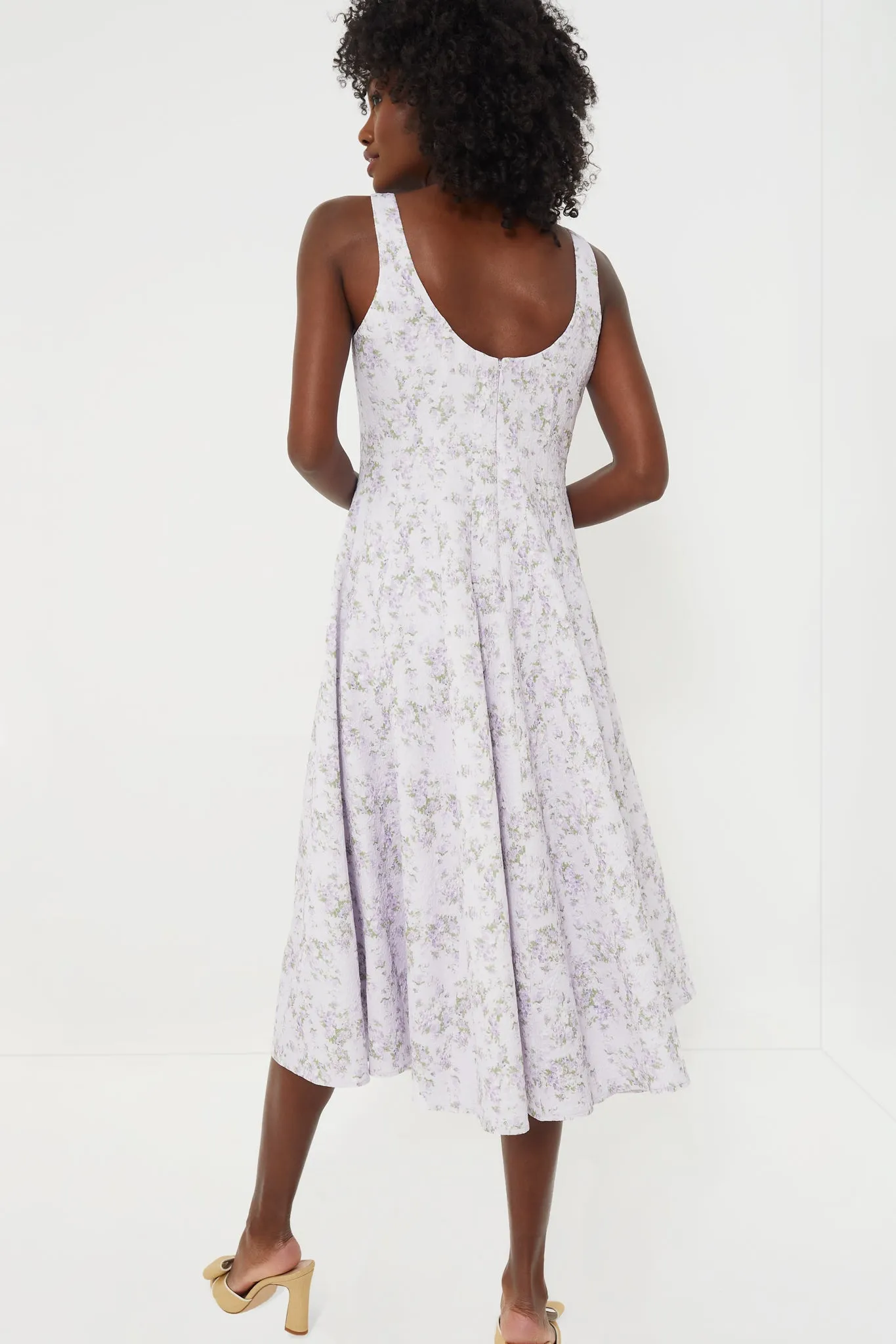 Lavender Floral Jacquard Essie Maxi Dress sold by Tuckernuck product image thumbnail 4