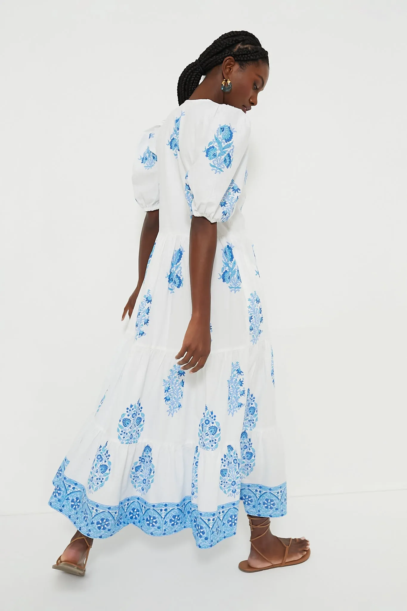 Laguna Blue Puff Sleeve Maxi Dress sold by Tuckernuck product image thumbnail 3