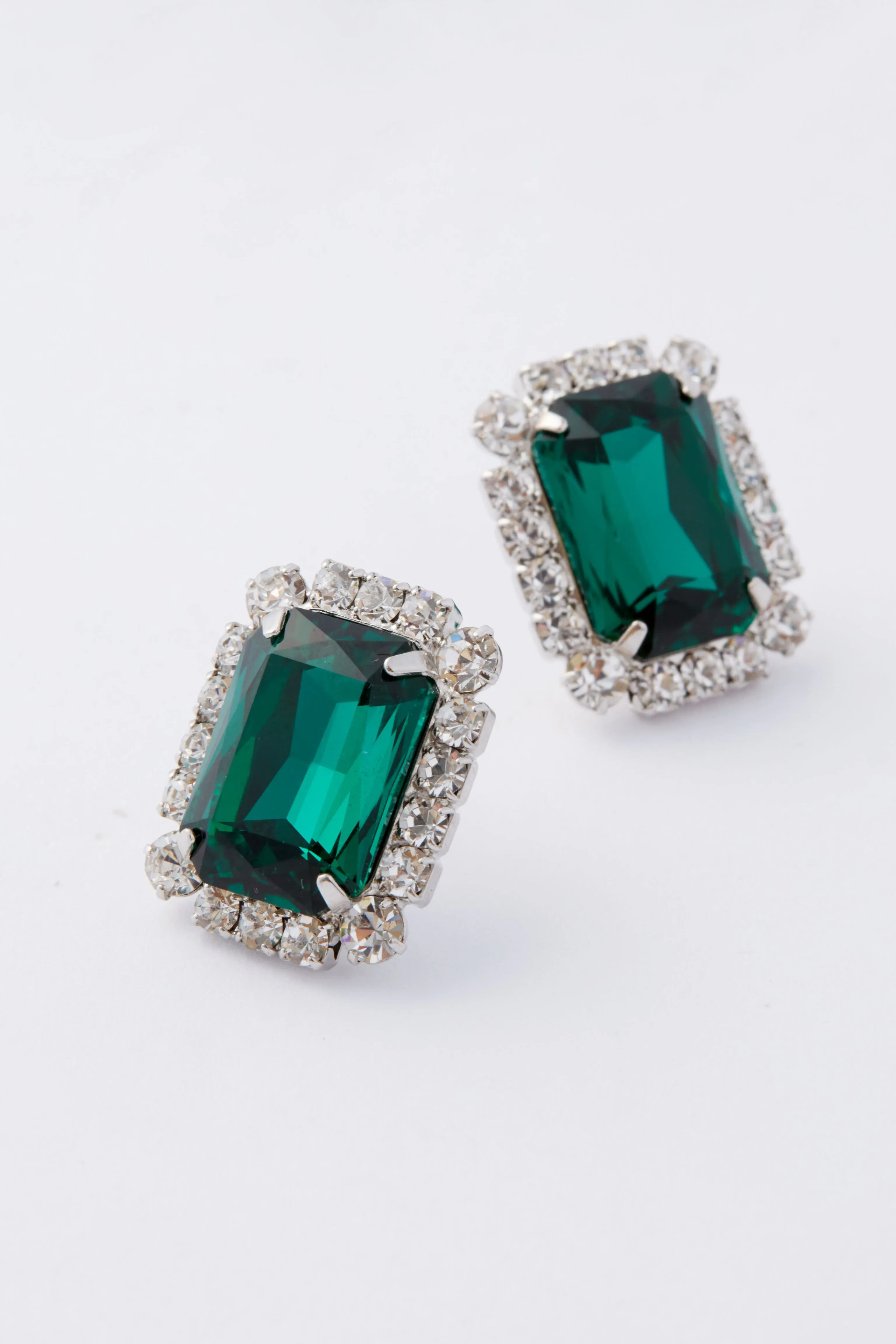 Emerald Diana Stud Earrings sold by Tuckernuck product image thumbnail 4