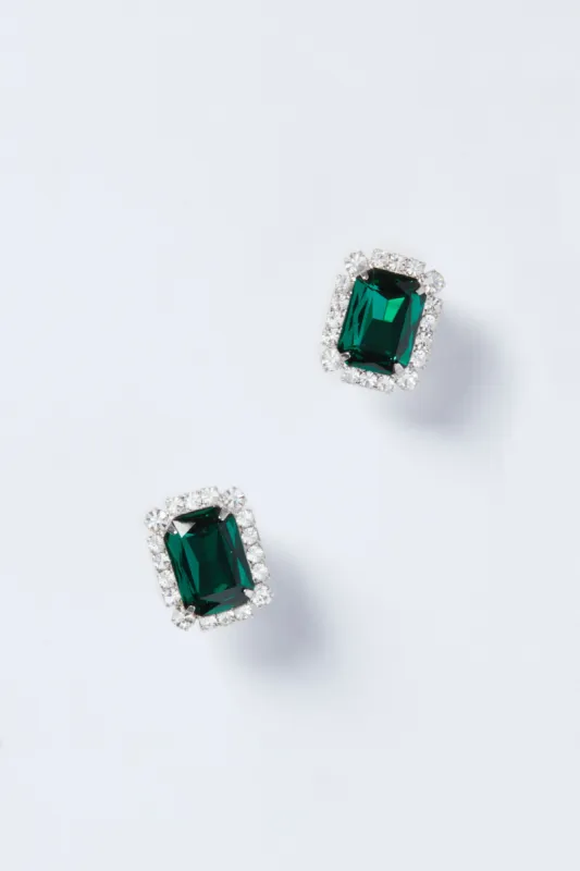 Emerald Diana Stud Earrings sold by Tuckernuck