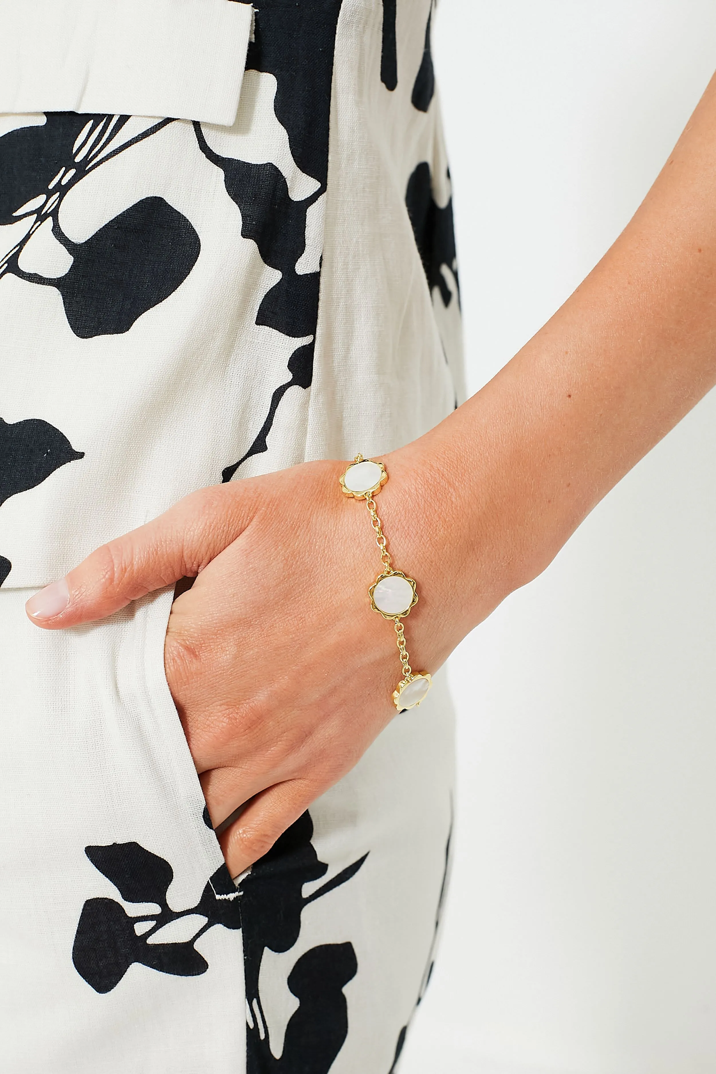 Gold Flower Chain Bracelet sold by Tuckernuck product image thumbnail 2