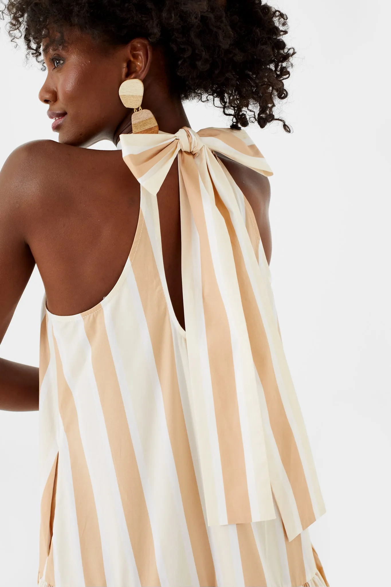 Sand Stripe Midi Marlowe Dress sold by Tuckernuck product image thumbnail 5