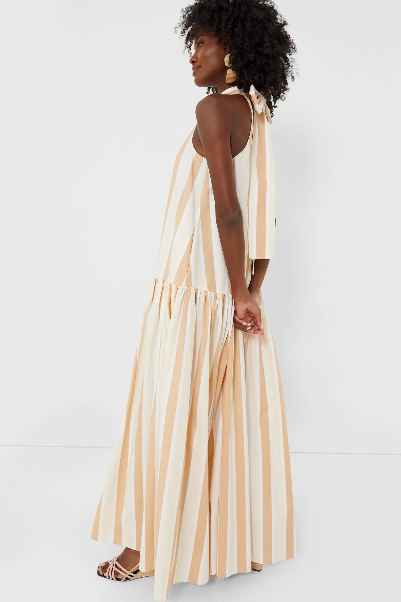Sand Stripe Midi Marlowe Dress sold by Tuckernuck product image thumbnail 3